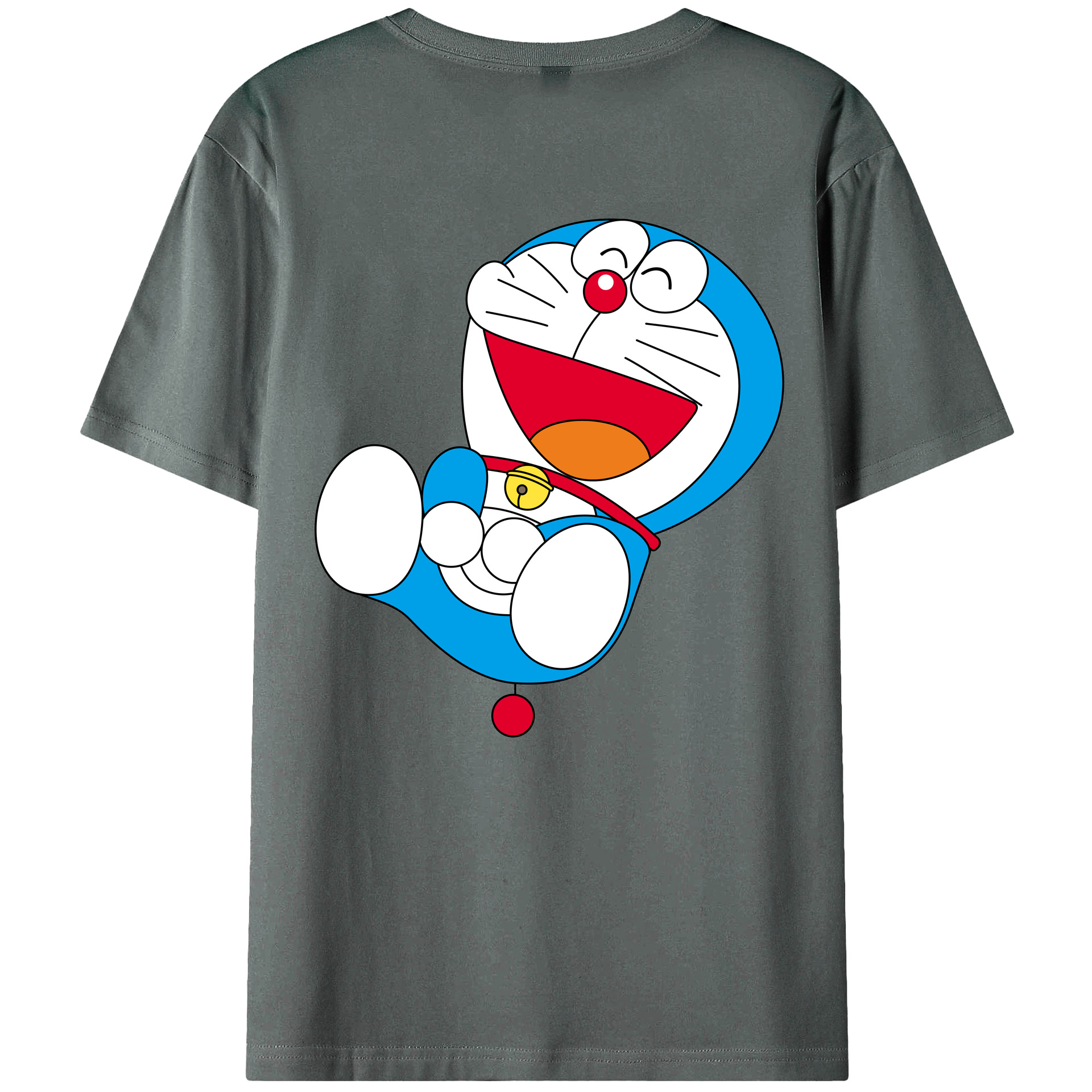 （画像用） ドラえもん Doraemon 綿100％ メンズ半袖Tシャツ（バックプリント） 通気性